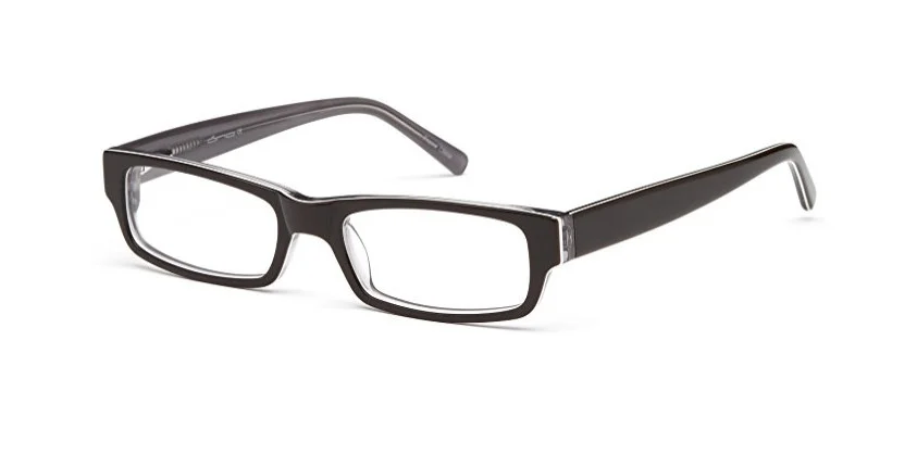 Trendy Unisex Adult Rectangular Prescription Glasses Frames Rxable in Brown